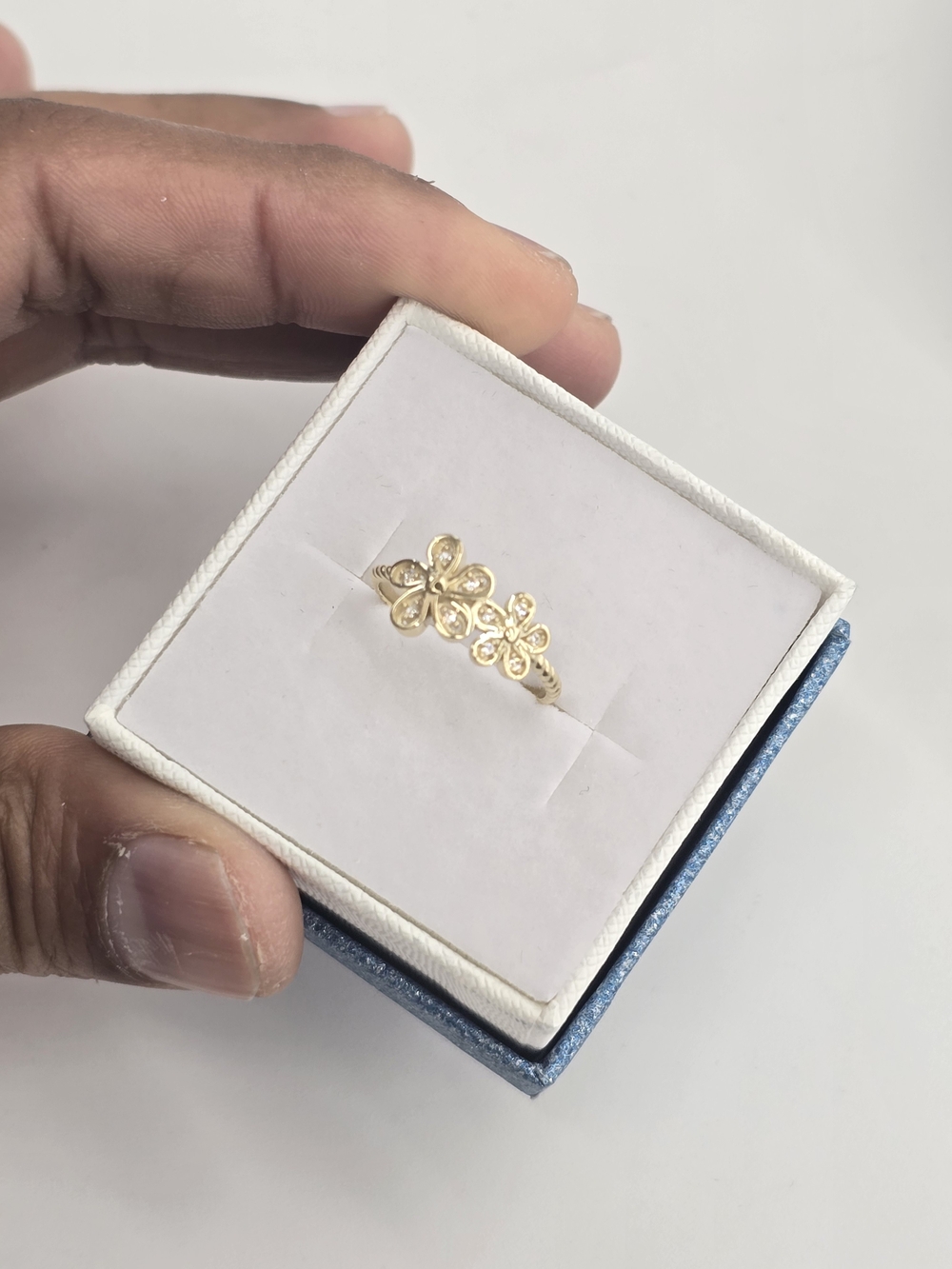 10kt Real Gold Flower Ring For Women